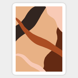 Abstract Earth Tones Sticker